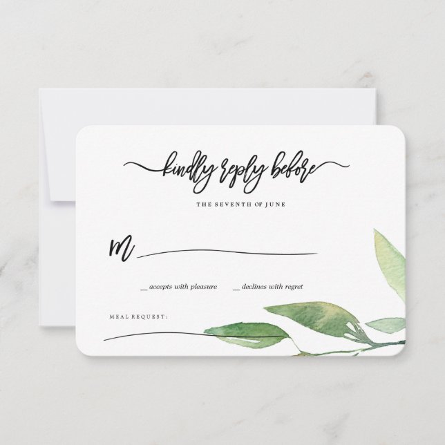 Folhas Boémias RSVP (Frente)