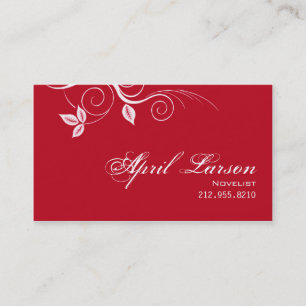 Folhas bonito 1 - cartão de visita do escritor do