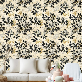 Folhas botânicas floresta úmida, paisagem verde