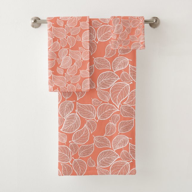 Folhas Brancas em Toalha Laranja (Insitu)