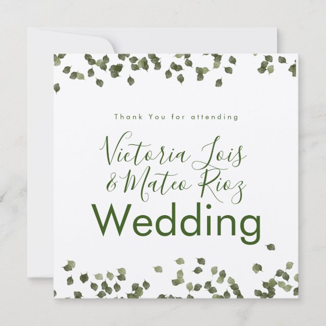 Folhas caídas Obrigado Casamento Russo (Frente)