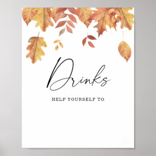 Folhas caindo - Bebidas Poster