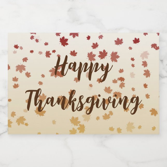 Folhas de Ação de Graças (Rótulo Único)