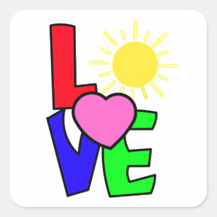 Folhas de adesivos de amor
