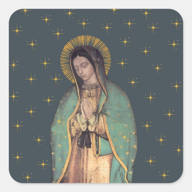Folhas de adesivos de Nossa Senhora de Guadalupe (Frente)