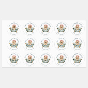 Folhas de Adesivos Impermeáveis de Cachorro Poodle