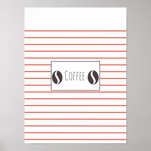 Folhas de Café Funky Poster (Frente)