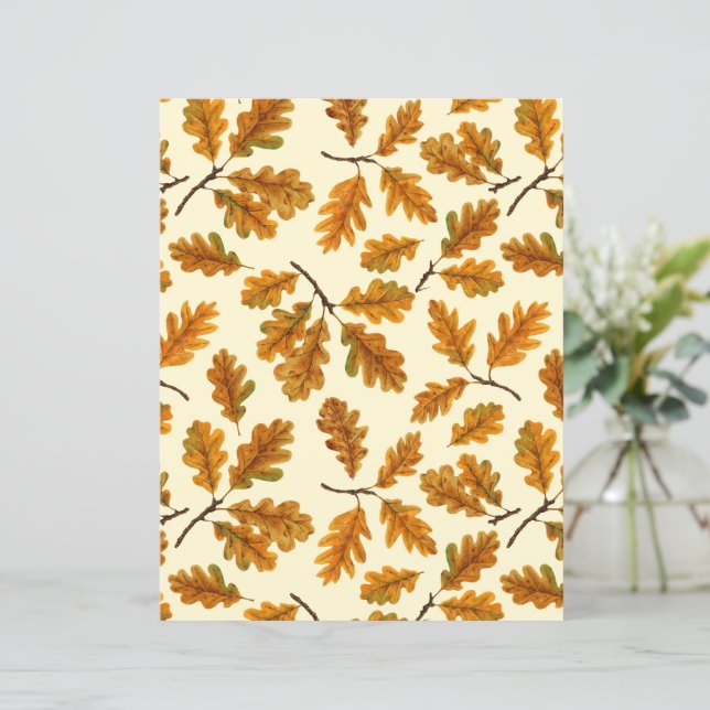 Folhas de carvalho autóctones em branco (Em pé/Frente)