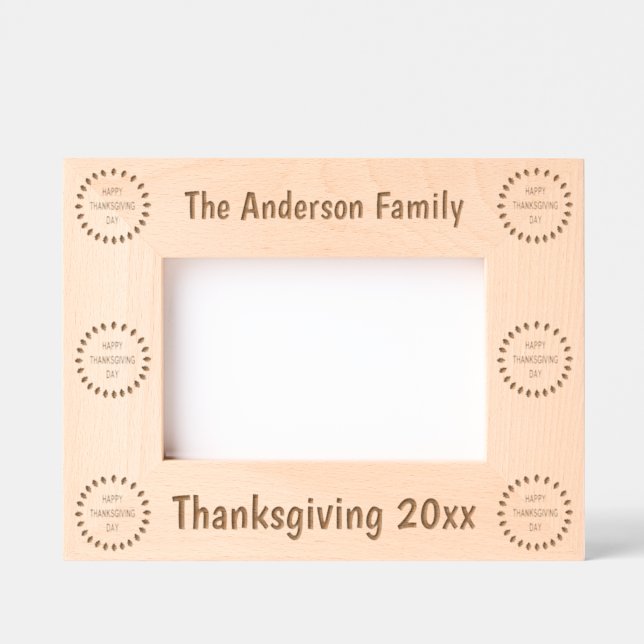 Folhas de Carvalho de Ação de Graças Personalizada (Front)