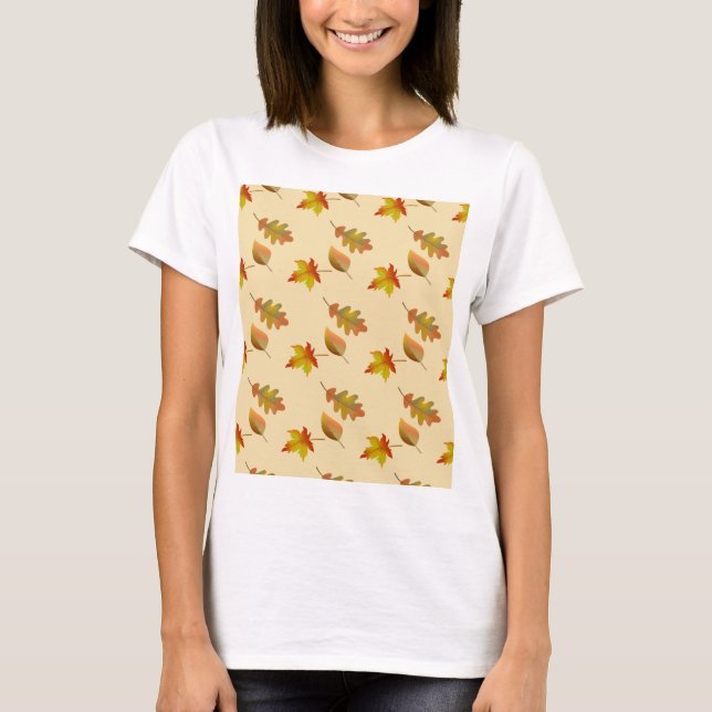 Folhas de carvalho, folhas de carvalho, T-Shirt (Frente)