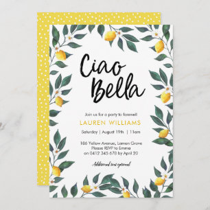 Folhas de Convite de festas de despedida