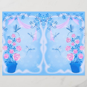 Folhas de dragões e rosas de junkjournal