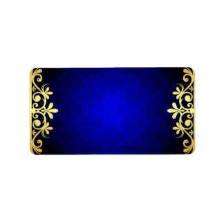 Folhas de Etiquetas de Endereço Azul Real