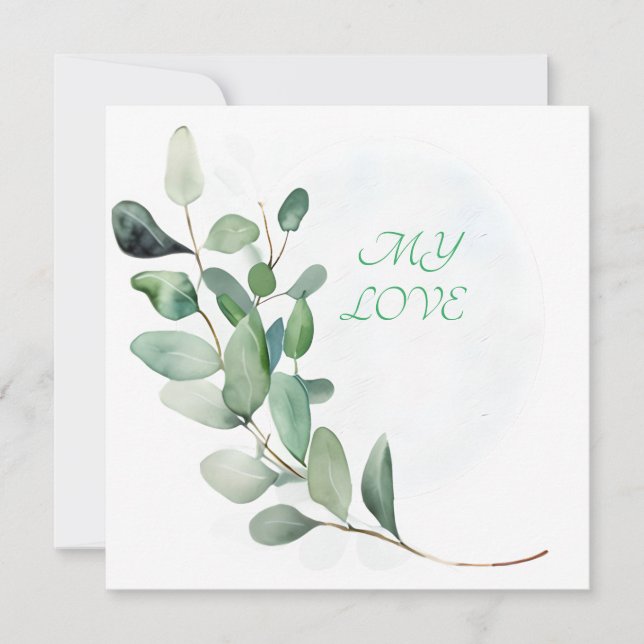 Folhas de Eucalipto Verde (Frente)