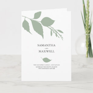 Folhas de Modelo do Programa de Casamento Simples
