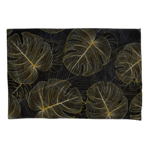 Folhas de monstera ouro, floral romântico sem cost