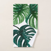 Folhas de Monstera | Toalha de Mão Simples Moderna