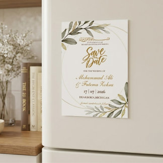 Folhas de Ouro Elegância Casamento Muçulmano SALVE