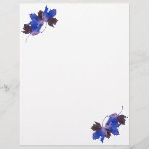 Folhas de outono Azul