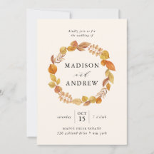 Folhas de Outono | Convite de Casamento