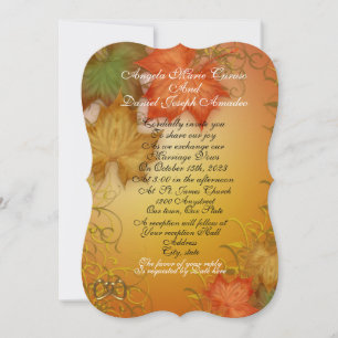 Folhas de outono do Convite ao casamento outono