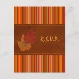 Folhas de outono e Cartão de Resposta de Faixa