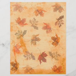 Folhas de Outono em Papel de Scrapbook com Fundo G
