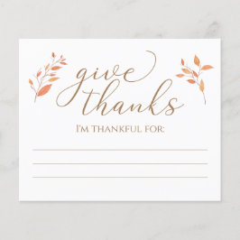 Folhas de outono Estou grato por Ação de Graças