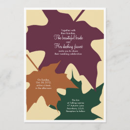 Folhas de outono que wedding convite - misturado