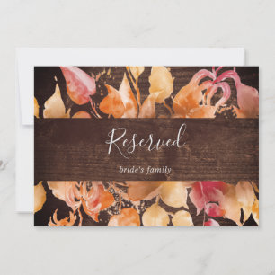 Folhas de outono Sinal de Madeira Marrom-russa R