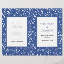 Folhas de padrão, programa de casamento dobrado em