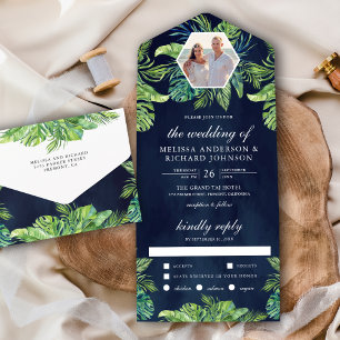 Folhas de Palmeira Monstera Tropical Foto Casament