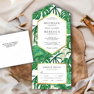Folhas de Palmeira Tropical Verde Monstera Casamen