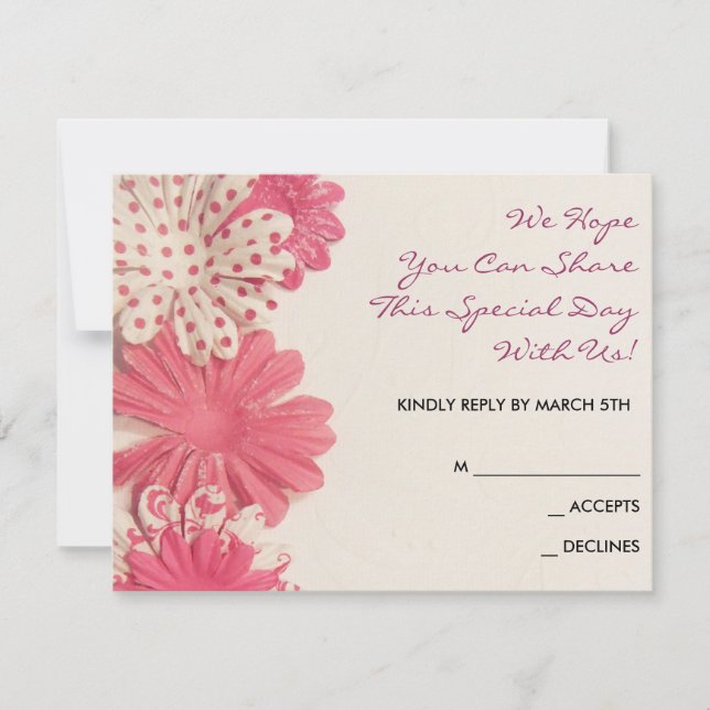 Folhas de Papel Cor-de-Rosa Bat Mitzvah Resposta d (Frente)