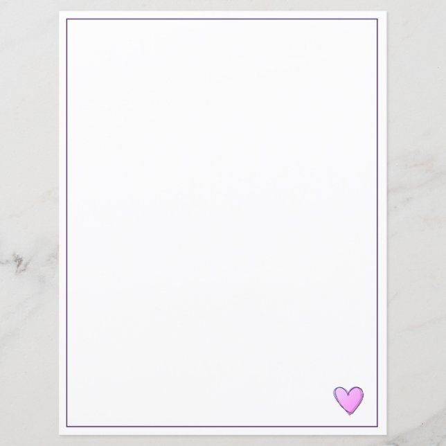 Folhas de Papel - Coração Rosa Miami (Frente)