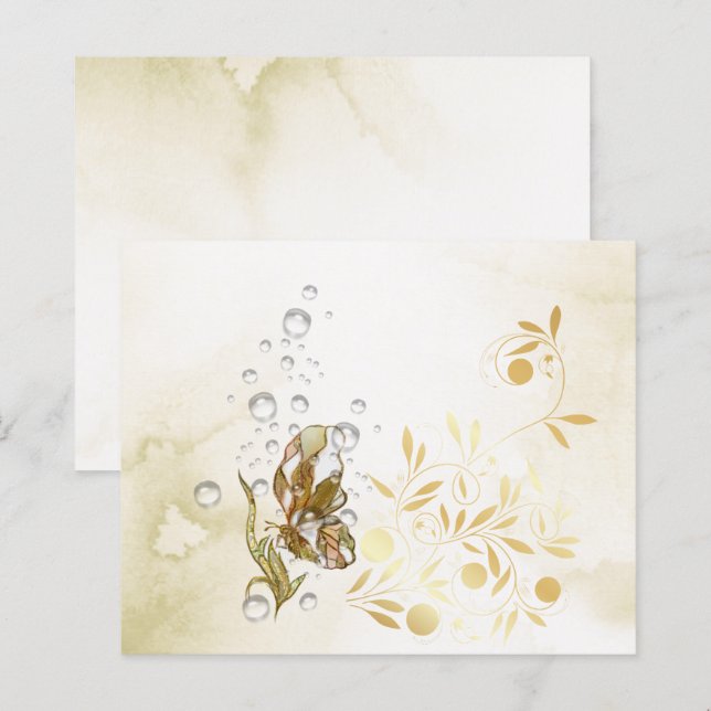 Folhas de papel da Borboleta Elegante e da Pearl F (Frente/Verso)