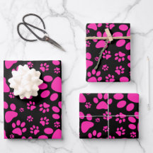 Folhas de papel de empacotamento cor-de-rosa impre