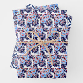 Folhas de papel de enrolamento, conjunto de azulej