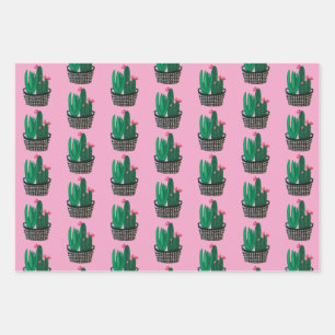Folhas de Papel Modernas de Moldagem de Cactus