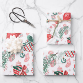Folhas de papel para moldagem de presente de Natal