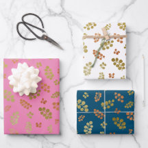 Folhas de papel para moldagem de presente de Natal