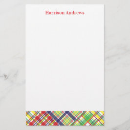 Folhas de Papel Personalizadas do Madras xadrez