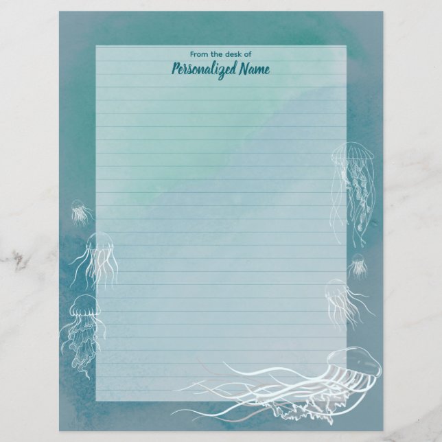 Folhas de Papel Rastrado Jellyfish Jive (Frente)