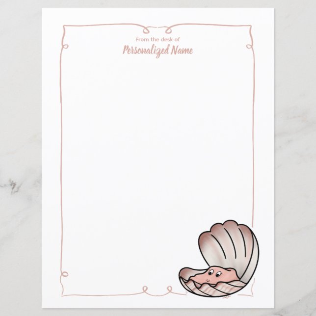 Folhas de Papel Sem Linhas do Skylar Scallop (Frente)
