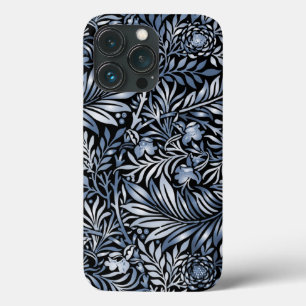 Folhas de Prata e Azul e Flores