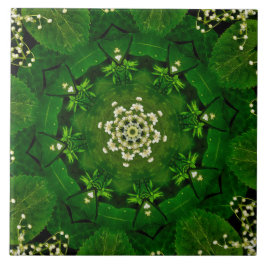 Folhas de primavera e flores Azulejo cerâmico