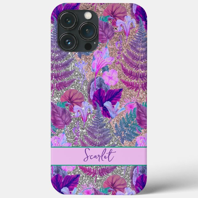 Folhas de primavera verde e flores modernas e eleg (Verso)