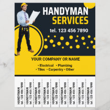 Folhas de Promoção de Serviços de Handyman
