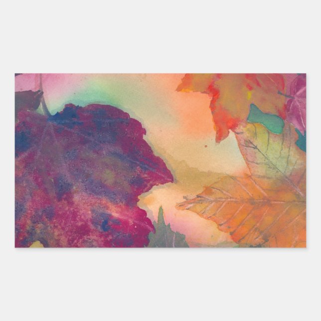 Folhas de queda ao longo da costa em autocolantes  (Frente)