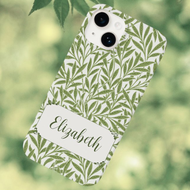 Folhas de Salgueiro Vitorianas Antigas por William (Vintage Wedding, Victorian Willow Leaves Pattern Case-Mate iPhone Case)